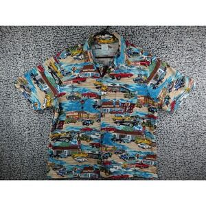 Superior Classic Car Diner Seaview Button Down Shirt With Pocket Size Large